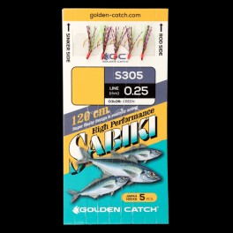 Морская система Golden Catch Aji Sabiki S305 *6 зеленая (5 крючков)