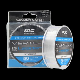 Aukla monofīlā Golden Catch Verte-X Leader 50m 0.090mm caurspīdīga