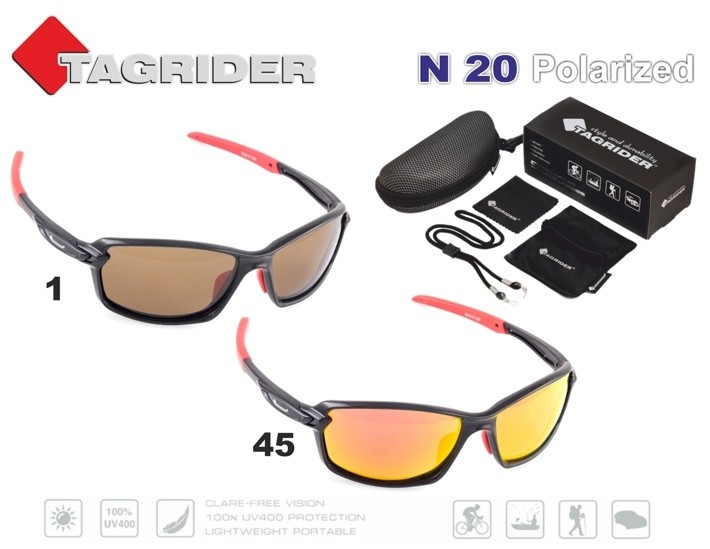Saulesbrilles TAGRIDER N 20 (polarizētas, filtru krāsa: Brown)