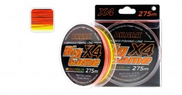 Леска AKARA «Big Game X4 275» (плетёная, многоцветная, 275 м, 0,500 мм, 35,00 кг, упак. 1 шт.)