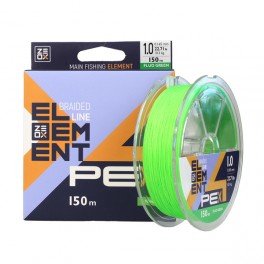 Плетённый шнур Zeox Element PE X4 150м *0.6 флуоресцентно-зеленый