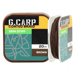 Поводочный материал Golden Catch G.Carp Coated Braid Semi Stiff 20м 35lb коричневый