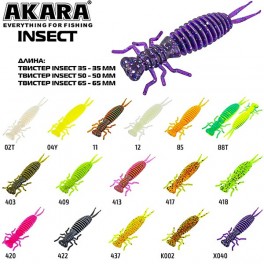 Silikona māneklis AKARA SOFTTAIL «Insect» (50 mm, krāsa 418, iep. 5 gab.)