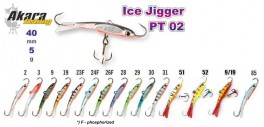 Ziemas māneklis «Ice Jigger PRO» 02 (horiz., 40 mm, 5 g, krāsa: 24F, iepak. 1 gab.)