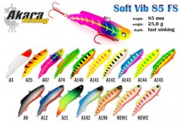 Vobleris AKARA «Soft Vib» 85 FS (25 g, 85 mm, krāsa NEW2, iep. 1 gab.)