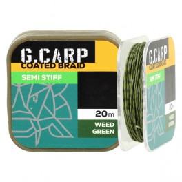 Pavadu materiāls Golden Catch G.Carp Coated Braid Semi Stiff 20m 25lb zaļš