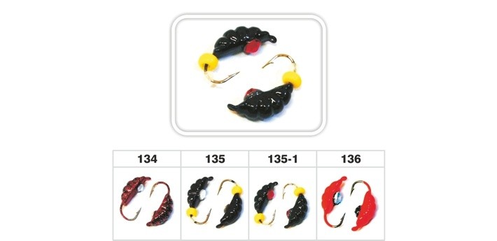 Mormiška «KĀPURS» Nr. 42 A (akmens) ar austiņu (5 mm, 1,1 g, krāsa: 135, iep. 5 gab.)