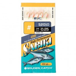 Морская система Golden Catch Aji Sabiki S2010 *6 розовая (10 крючков)