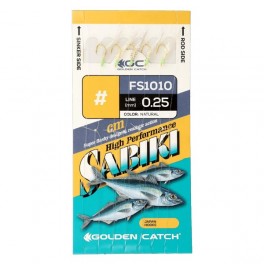 Jūras sistēma Golden Catch Aji Sabiki FS1010 *6 dabīgā kr. (10 āķi)