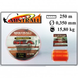 Леска MISTRALL Admunson SEA 250 orange - 0.35