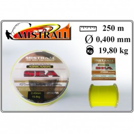 Леска MISTRALL Admunson SEA 250 yellow - 0.40