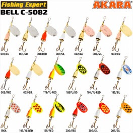 Блесна AKARA «Bell» Basic 5082 RT (вертушка, 10 гр., № 4, цв. 193YL/GO, упак. 5 шт.)