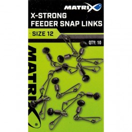 Вертлюг с муфтой Matrix X-Strong Feeder Bead Snap Links *10