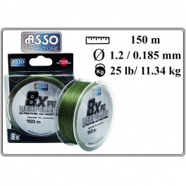 Pītā aukla ASSO 8x PE 150 green - 12
