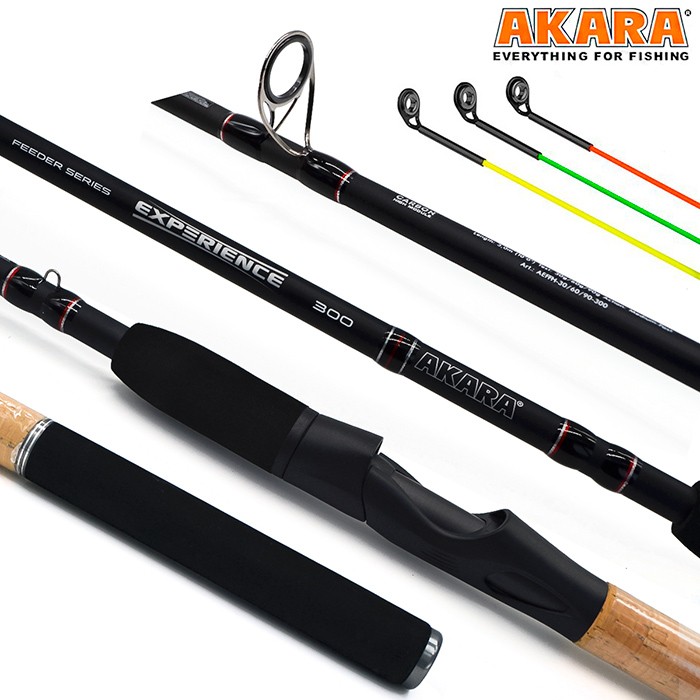 Удилище AKARA «EXPERIENCE Feeder TX-20» 3X с цельной ручкой (штек., 3,60 м, карб., 200 г, тест: 50-100-150 г)