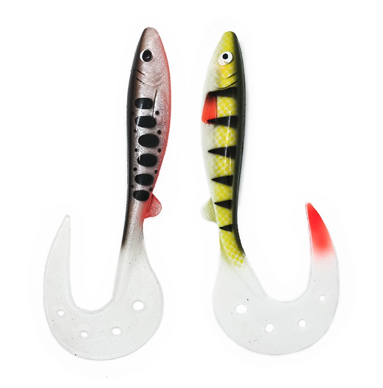 Silikona māneklis AKARA SOFTTAIL «Fox Target Pike» (190 mm, 40 gr, komplekts š3, iep. 2 gab.)