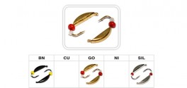 Mormiška «SUPER BANĀNS» Nr. 71 B (pērlīte) ar austiņu (4 mm, 0,85 g, krāsa: Cu, iep. 5 gab.)___ ! NEW ! 