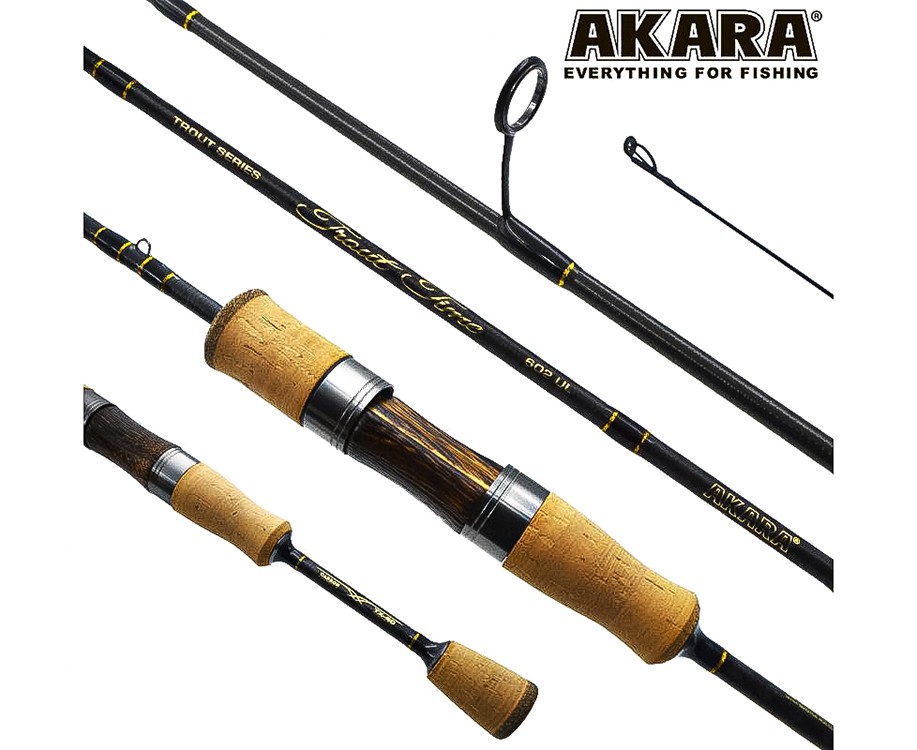 Makšķerkāts AKARA «TROUT TIME» 662 UL 2X (saliek., 1,98 m, oglekļšķ., tests: 0,5-5 g)