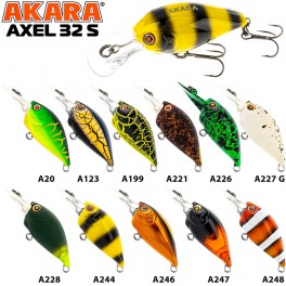 Vobleris AKARA «Axel» 32 S (4,5 g, 32 mm, krāsa A227G, iep. 1 gab.)___! NEW !