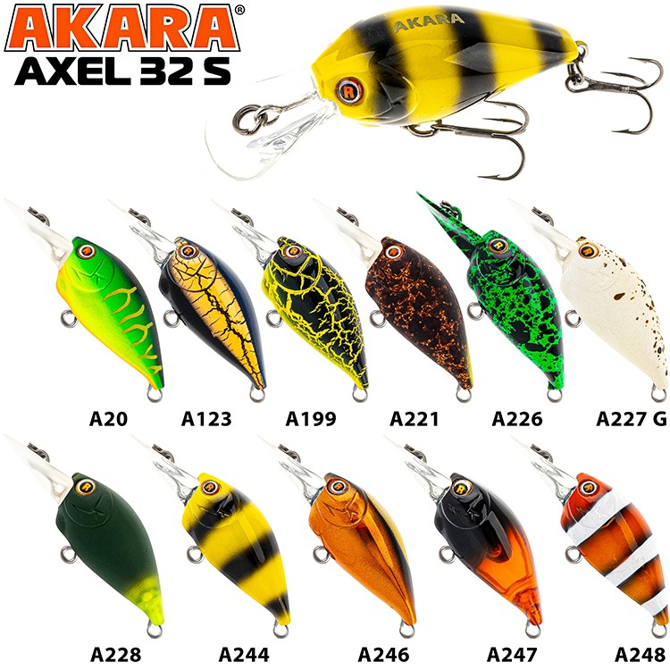 Vobleris AKARA «Axel» 32 S (4,5 g, 32 mm, krāsa A247, iep. 1 gab.)___! NEW !