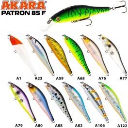 Vobleris AKARA «Patron» 85 F (12 g, 85 mm, krāsa A1, iep. 1 gab.)___! NEW !