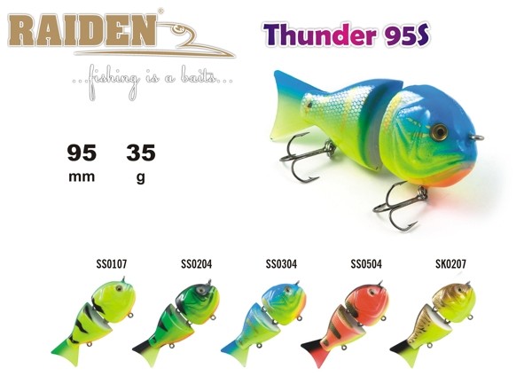 @ Vobleris RAIDEN «Thunder» 95 S (35  g, 95 mm, krāsa SS0204, iep. 1 gab.) koks | atlaides nav!