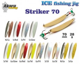 Зимняя блесна «ICE Striker» 70 (верт., 70 мм, 28 г, цвет: SI/GO, упак. 1 шт.)