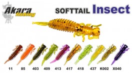 Silikona māneklis AKARA SOFTTAIL «Insect» (65 mm, krāsa 409, iep. 4 gab.)