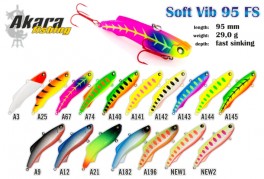 Vobleris AKARA «Soft Vib» 95 FS (29 g, 95 mm, krāsa A141, iep. 1 gab.)