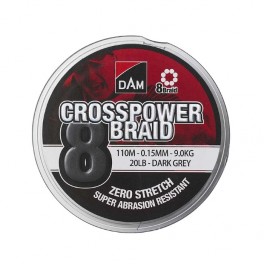 Pītā aukla "DAM Crosspower 8-Braid" (150m, 0.15mm)