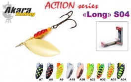 Māneklis AKARA «Long N3» Action S04 RT (rotējošs, 12 g, Nr.3, krāsa: A9, iep. 1 gab.)