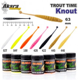 Силиконовая приманка AKARA SOFTTAIL «Trout Time KNOUT 2,5» Garlic (63 мм, цв. 02T, упак. 10 шт.)