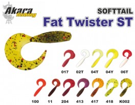 Silikona māneklis AKARA mini SOFTTAIL «Fat Twister ST» (25 mm, krāsa 16R, iep. 12 gab.)
