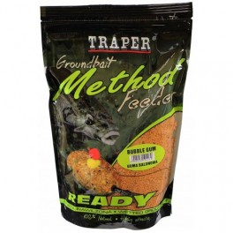 Прикормка Traper Method Feeder Ready 750г с вкусом жевательной резинки