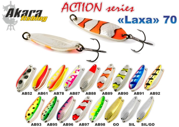 Māneklis AKARA «Laxa» Action 70 SH (šūpojošs, 24 g, 70 mm, krāsa: GO, iep. 1 gab.)