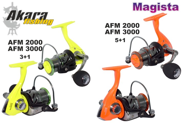 Fixed spool reel AKARA «Magista» AFM-3000 (3+1 bb, 0,30/120 mm, 5,2:1)