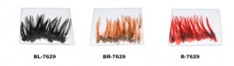 Mušu sienamais materiāls AKARA Feather 7629 (4,0 cm, krāsa: Red)