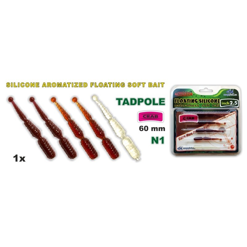 Silikona māneklis SARGOFISH Raza TADPOLE CR 60 - 01