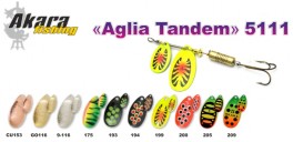 Māneklis AKARA «Aglia Tandem» Basic 5111 RT (rotējošs, 10 g, Nr.2|4, krāsa: CU153, iep. 5 gab.)