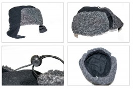Cepure «EIGER» (izmērs: 58-60, ar ausīm, vilnas, krāsa: melna)