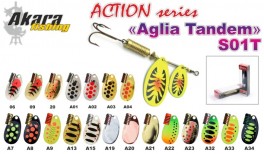 Māneklis AKARA «Aglia Tandem II» Action S01T RT (rotējošs, 11 g, Nr.2|4, krāsa: A33, iep. 1 gab.)