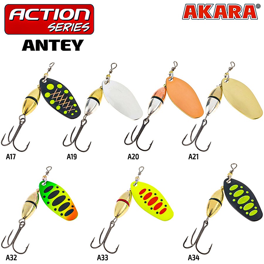 Māneklis AKARA «Antey» Action S22 RT (rotējošs, 15 g, Nr.6, krāsa: A19, iep. 1 gab.)