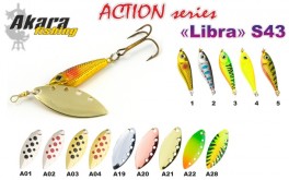 Māneklis AKARA «Libra II» Action S43 RT (rotējošs, 8 g, Nr.2, krāsa: A20-2, iep. 1 gab.)
