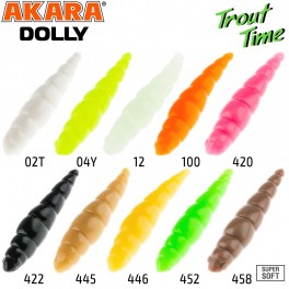 Силиконовая приманка AKARA SOFTTAIL «Trout Time DOLLY 1.8» Shrimp (46 мм, цвет: 04Y, упак. 10 шт.)